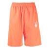 Off-White Men’ s SS22 Brand Logo Printing Elastic Waistband Straight Shorts Ordinary Version Orange