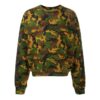 Off-White Men’ s SS22 Camouflage Printing Round Neck Pullover Version Green