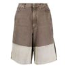 Off-White Men’ s SS22 Colorblock High Waist Casual Denim Shorts Colorblock