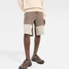 Off-White Men’ s SS22 Colorblock High Waist Casual Denim Shorts Colorblock