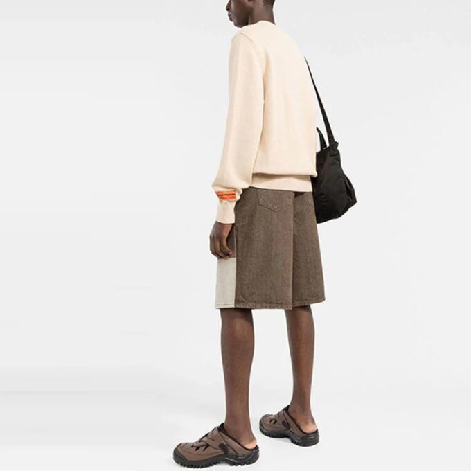 Off-White Men’ s SS22 Colorblock High Waist Casual Denim Shorts Colorblock
