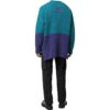 Off-White Men’ s SS22 Contrasting Colors Round Neck Knit Long Sleeves Wool Sweater Blue