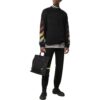 Off-White Men’ s SS22 Diagonal Stripes Bundle Feet Casual Sports Pants/Trousers/Joggers Version Black