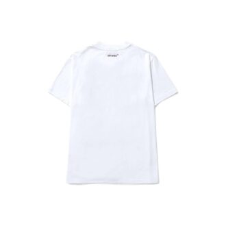 Off-White Men’ s SS22 Elizabeth Printing Round Neck Pullover Short Sleeve White T-Shirt