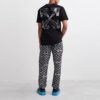 Off-White Men’ s SS22 Full Print Arrow Pattern Alphabet Sports Pants/Trousers/Joggers Black