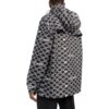 Off-White Men’ s SS22 Geometry Pattern Full Print Stand Collar Hooded Jacket Version Autumn Black