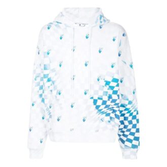 Off-White Men’ s SS22 Grid Logo Printing Pullover Version Blue White