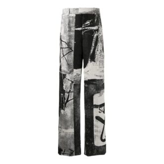 Off-White Men’ s SS22 Ink High Waist Straight Casual Pants/Trousers Loose Fit