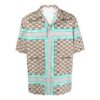 Off-White Men’ s SS22 Lapel Logo Printing Short Sleeve Version Beige Shirt