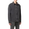 Off-White Men’ s SS22 Lapel Long Sleeves Denim Gray Shirt