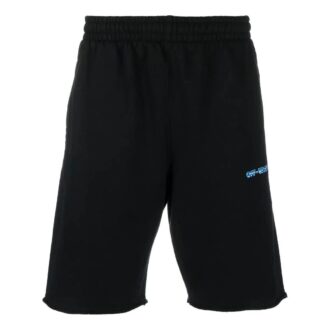 Off-White Men’ s SS22 Logo Arrow Printing Casual Straight Shorts Loose Fit Black