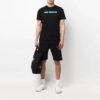 Off-White Men’ s SS22 Logo Arrow Printing Casual Straight Shorts Loose Fit Black