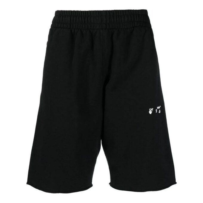 Off-White Men’ s SS22 Logo Printing Casual Shorts Version Black