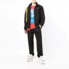 Off-White Men’ s SS22 Logo Printing Diagonal Stripes Bundle Feet Sports Pants/Trousers/Joggers Black
