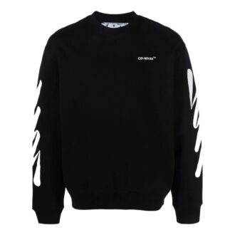Off-White Men’ s SS22 Logo Printing Round Neck Black