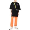 Off-White Men’ s SS22 Logo Printing Round Neck Short Sleeve Black T-Shirt
