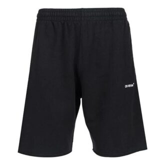 Off-White Men’ s SS22 Logo Printing Sports Shorts Version Black