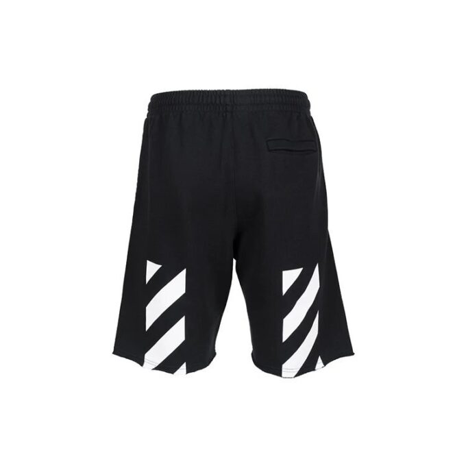 Off-White Men’ s SS22 Logo Printing Sports Shorts Version Black