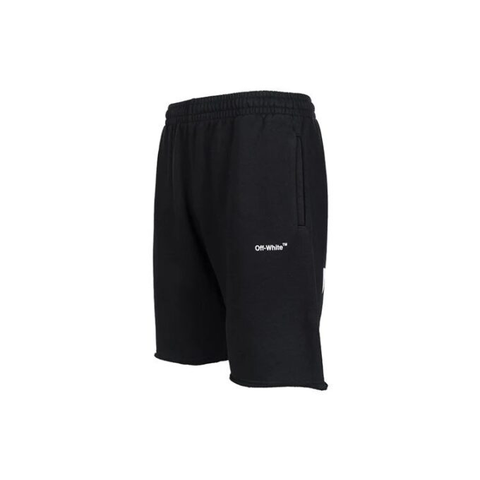 Off-White Men’ s SS22 Logo Printing Sports Shorts Version Black