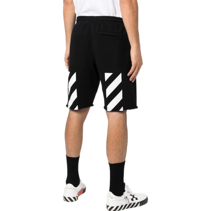 Off-White Men’ s SS22 Logo Printing Sports Shorts Version Black