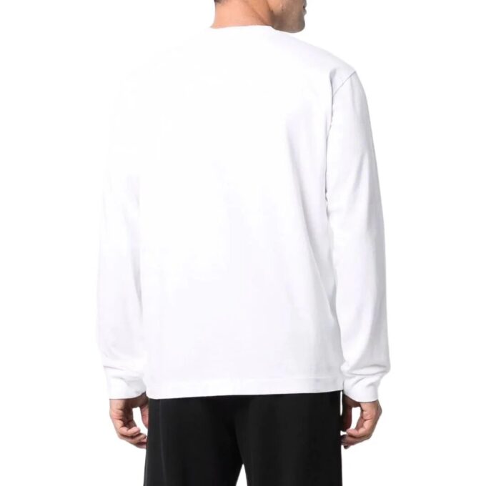 Off-White Men’ s SS22 Logo Round Neck Long Sleeves Version White