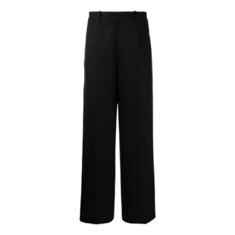 Off-White Men’ s SS22 Mid Waist Solid Color Straight Casual Pants/Trousers Version Black