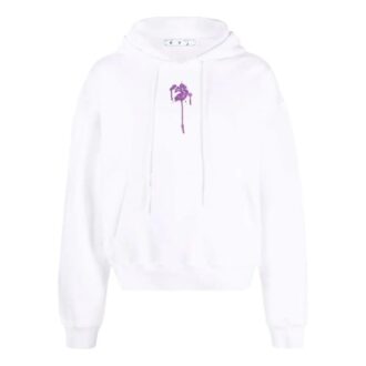 Off-White Men’ s SS22 Pattern Printing Hooded Long Sleeves Pullover Version White