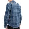 Off-White Men’ s SS22 Plaid Back Logo Printing Single Breasted Long Sleeves Ordinary Version Blue Shirt