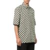 Off-White Men’ s SS22 Plaid Full Print Lapel Short Sleeve Loose Fit Green Shirt