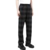 Off-White Men’ s SS22 Plaid Straight Casual Pants/Trousers Black