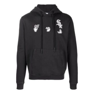 Off-White Men’ s SS22 Printing Hooded Long Sleeves Version Black