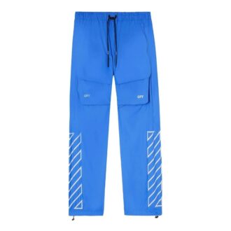 Off-White Men’ s SS22 Printing Lacing Casual Pants/Trousers Blue