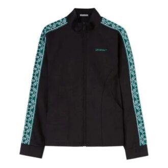 Off-White Men’ s SS22 Series Bright Sports Zipper Black Jacket