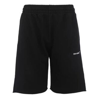 Off-White Men’ s SS22 Side Logo Arrow Printing Shorts Loose Fit Black
