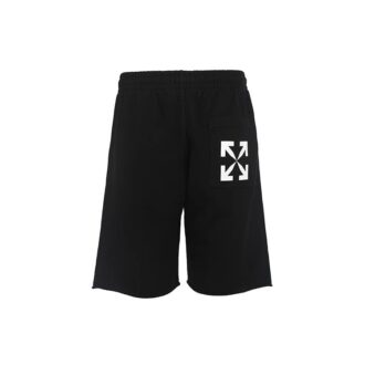 Off-White Men’ s SS22 Side Logo Arrow Printing Shorts Loose Fit Black