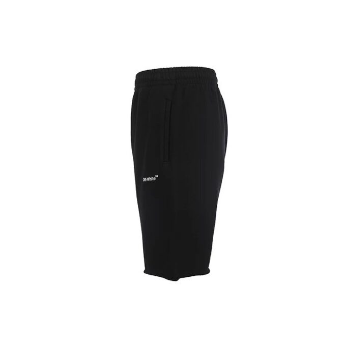 Off-White Men’ s SS22 Side Logo Arrow Printing Shorts Loose Fit Black