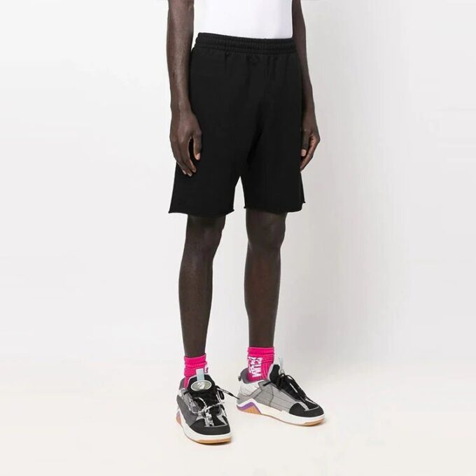 Off-White Men’ s SS22 Side Logo Arrow Printing Shorts Loose Fit Black