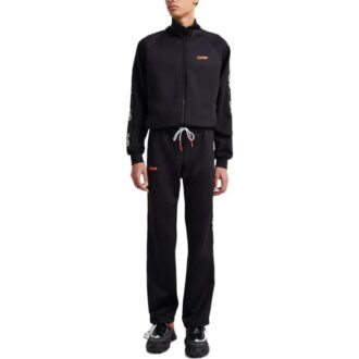 Off-White Men’ s SS22 Side Logo Lacing Straight Sports Pants/Trousers/Joggers Ordinary Version Black