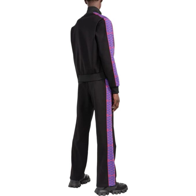 Off-White Men’ s SS22 Side Zipper Stand Collar Sports Jacket Black