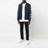 Off-White Men’ s SS22 Small Logo Embroidered Zipper Stand Collar Jacket Version Blue