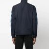 Off-White Men’ s SS22 Small Logo Embroidered Zipper Stand Collar Jacket Version Blue