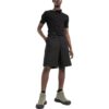 Off-White Men’ s SS22 Solid Color Buckle Big Pocket Cargo Straight Shorts Loose Fit Black