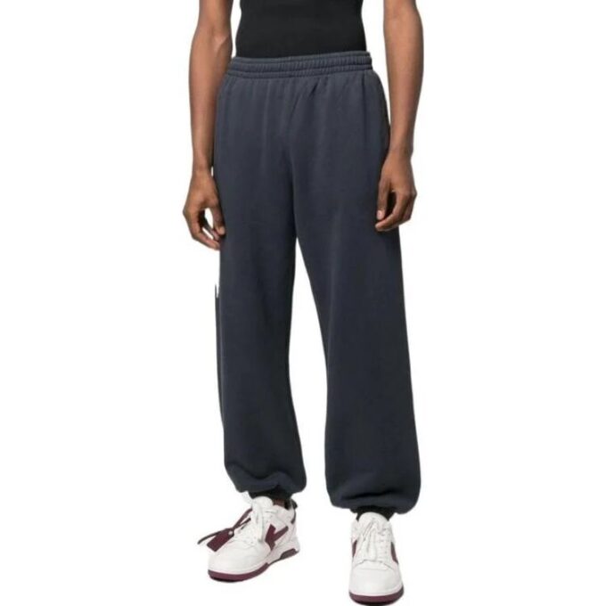 Off-White Men’ s SS22 Solid Color Bundle Feet Cotton Casual Pants/Trousers Autumn Blue