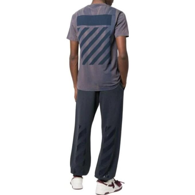 Off-White Men’ s SS22 Solid Color Bundle Feet Cotton Casual Pants/Trousers Autumn Blue