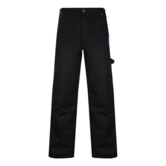 Off-White Men’ s SS22 Solid Color Cargo Straight-Leg Casual Pants/Trousers Black