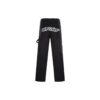 Off-White Men’ s SS22 Solid Color Cargo Straight-Leg Casual Pants/Trousers Black