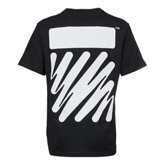 Off-White Men’ s SS22 Solid Color Cotton Printing Short Sleeve Black T-Shirt