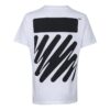 Off-White Men’ s SS22 Solid Color Cotton Zebra Printing Short Sleeve White T-Shirt
