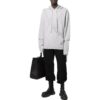 Off-White Men’ s SS22 Solid Color Cozy Drawstring Hooded Long Sleeves Gray