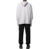 Off-White Men’ s SS22 Solid Color Cozy Drawstring Hooded Long Sleeves Gray